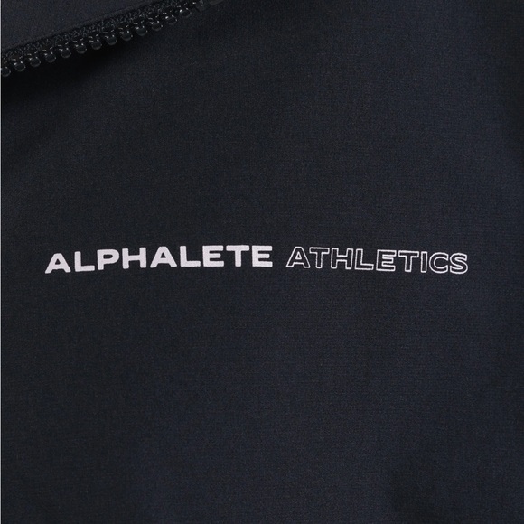 NWT ALPHALETE Women’s Retro Crop Jacket Black/Arctic Sky Size SMALL Relaxed - Picture 5 of 7
